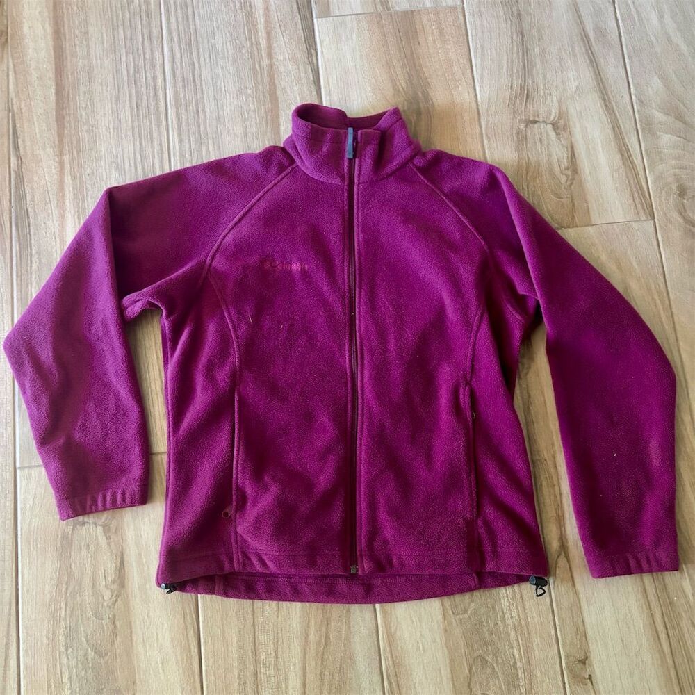 Columbia Women's Purple Fleece Full Zip Jacket Size M Casual